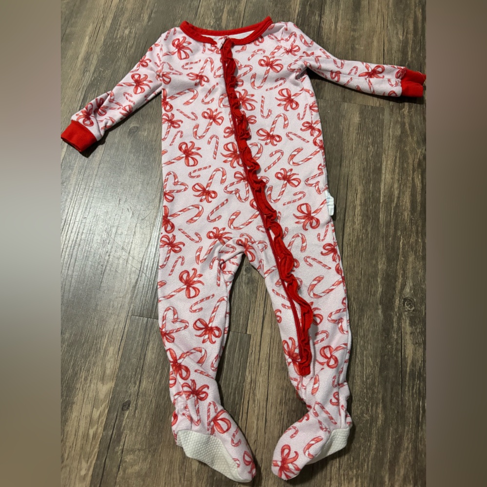 Red and White Kids One Piece Footie